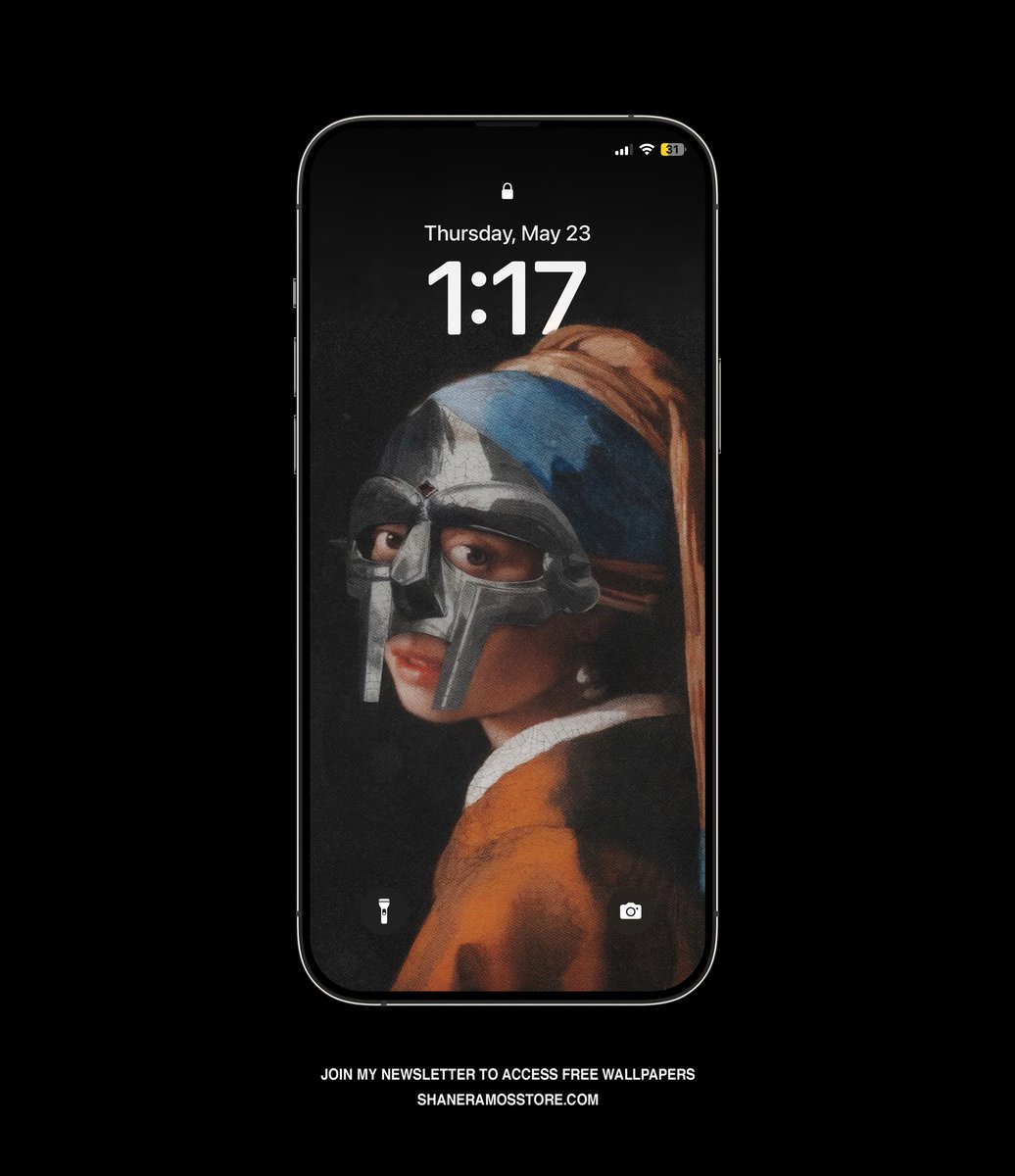 MF DOOM x Girl with a Pearl Earring (Wallpaper)