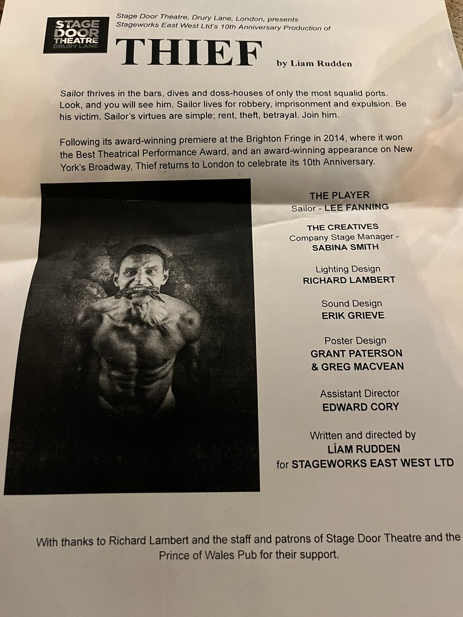 when u c a play that affects u so deeply youcan't speak for sometime after uknow u have seen something extraordinary .brilliant #leeFanning explodes with such painful truth ❤️wrenching writing @LiamRudden . i was completely emotionally stolen by Thief