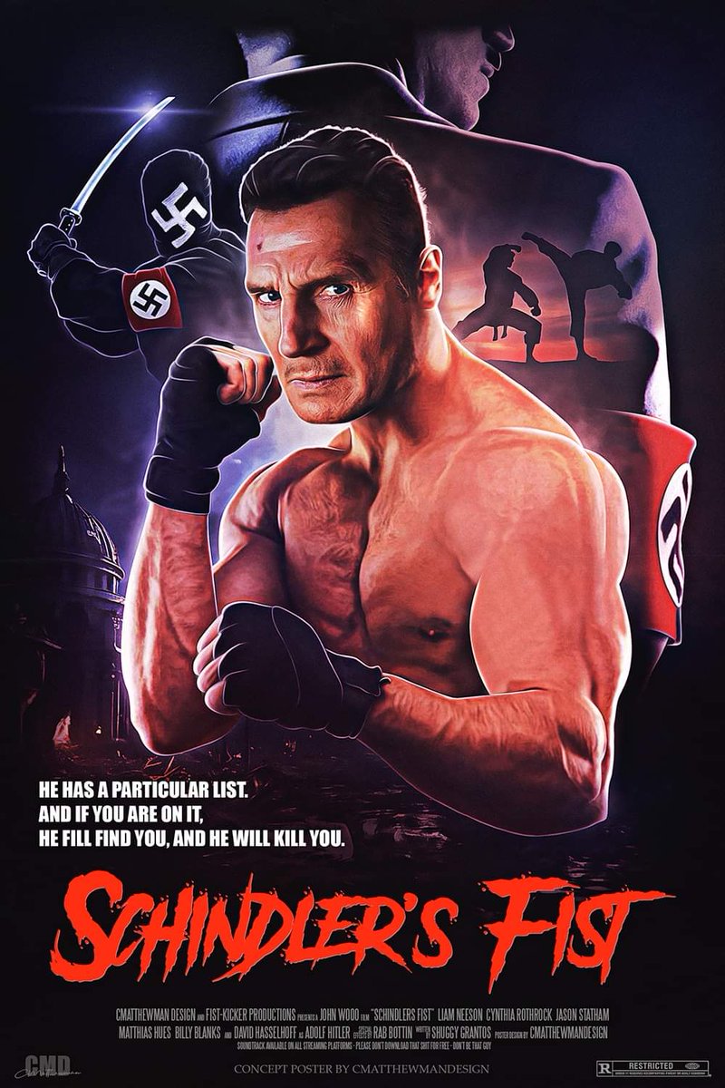 'You don't want to be on his list' @liamneeson132 starring in Schindler's Fist. Wanted to try a wee martial arts/action thing. Please don't hate me for taking the piss a little out of an incredible movie. It's just a little fun :) #LiamNeeson #SchindlersFist #ActionMovie