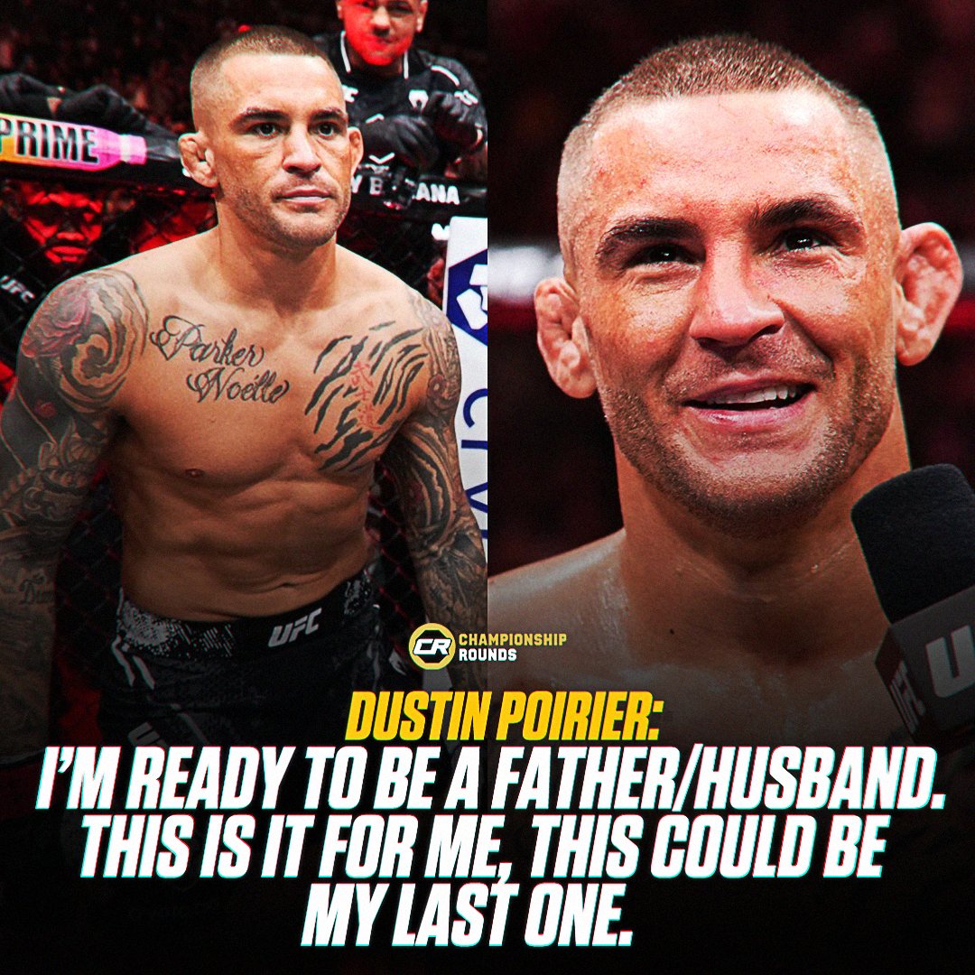 ChampRDS's tweet image. 🚨 Dustin Poirier is seriously considering retirement after #UFC302, regardless of if he wins or loses:

"I'm not going to climb the ladder again. I've been doing this a long time. It's a very selfish sport. I'm ready to be a father and be a husband and be home and be into a…