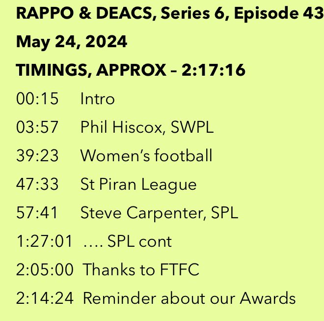 Coming up at midnight - the latest @SoccerPodcast via anchor.fm/cornishsoccer or on your usual preferred podcast platform @markrapsey1 #cornishfootball