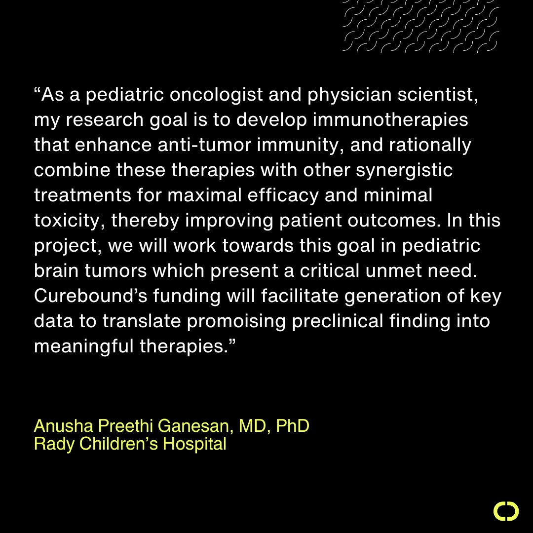 Brain tumors are the most common solid tumor in children and the leading cause of cancer-related deaths. Discovery Grant team led by Anusha Preethi Ganesan, MD, PhD are currently at work developing their research on Promoting Anti-tumor Immunity in Pediatric Brain Tumors.