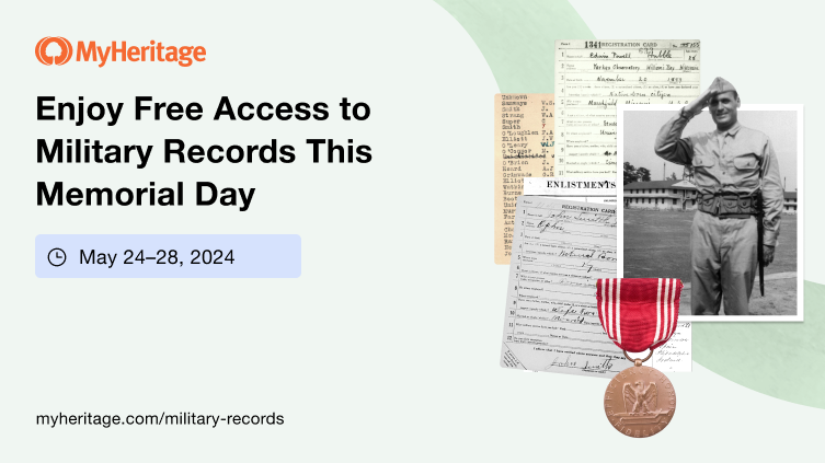 This weekend (May 24th-28th) you can enjoy free access to the 673 military record collections available for <a href="/MyHeritage/">MyHeritage</a> 

#genealogy #familyhistory