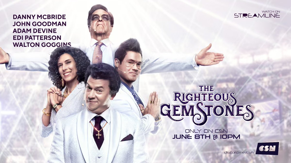 THE RIGHTEOUS GEMSTONES - BRAND NEW TO CSN.

From the creators of Vice Principals. A world-famous televangelist family, the Gemstones, do not practise what they preach and use their ministry to fulfil their selfish motives and hide shocking secrets.

#TheRighteousGemstones #CSN