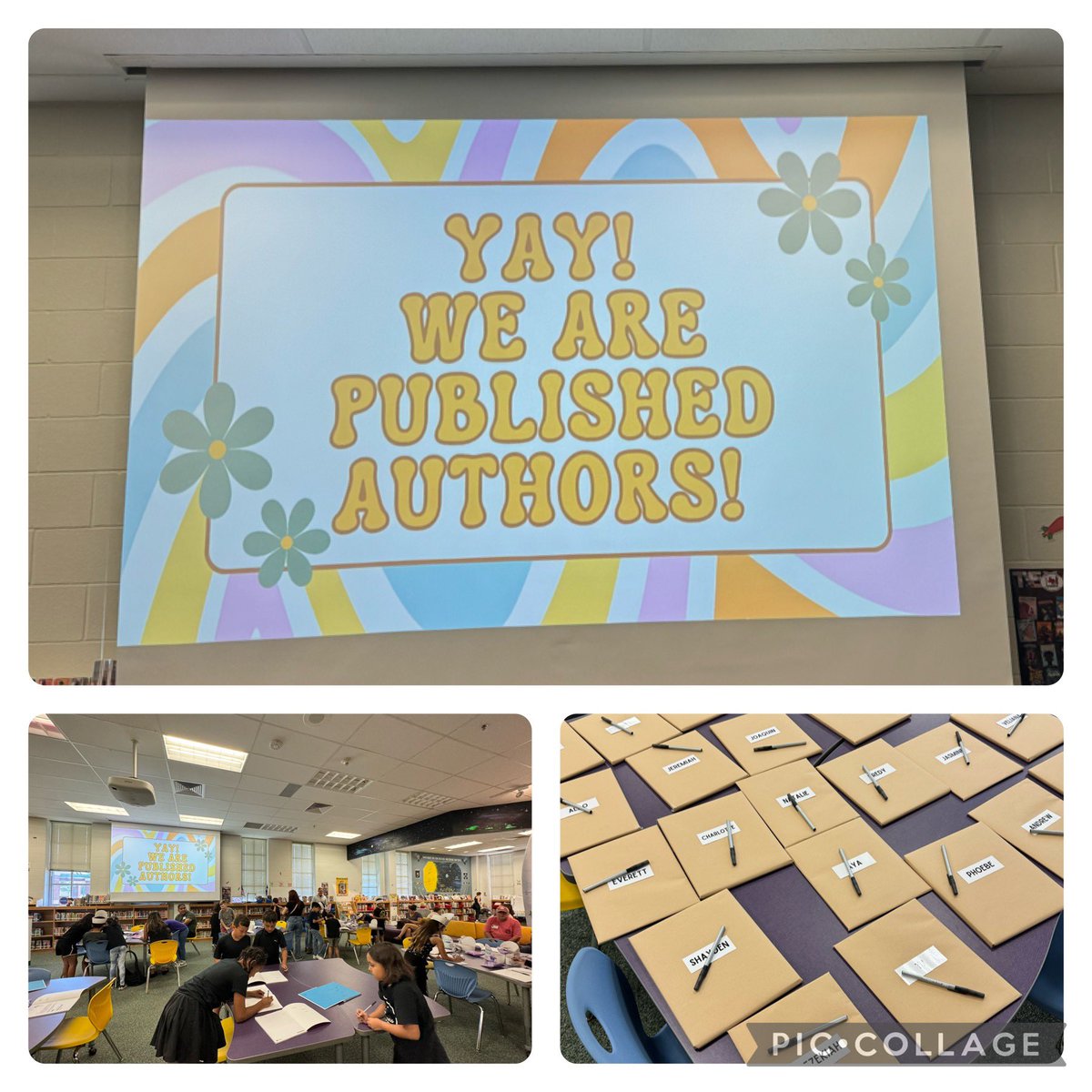 selenadewitt12's tweet photo. My kiddos are officially published authors!! I’m so proud of all the hard work they put into their class book! We had a publishing party with our families for the grand reveal! They were amazed by their own work! @NISDCole https://t.co/JtwWzDnbXv