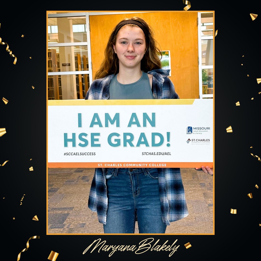 Congratulations to Maryana Blakely on passing her HISET! Maryana has been attending a virtual Zoom class with Mrs. Elizabeth Hellige, and now she's a HiSET grad! Congratulations, Maryana!! <a href="/hisetexam/">HiSET</a> <a href="/MAACCE_MO/">Missouri Assoc for Adult, Continuing & Comm Ed</a> #adulteducationmatters