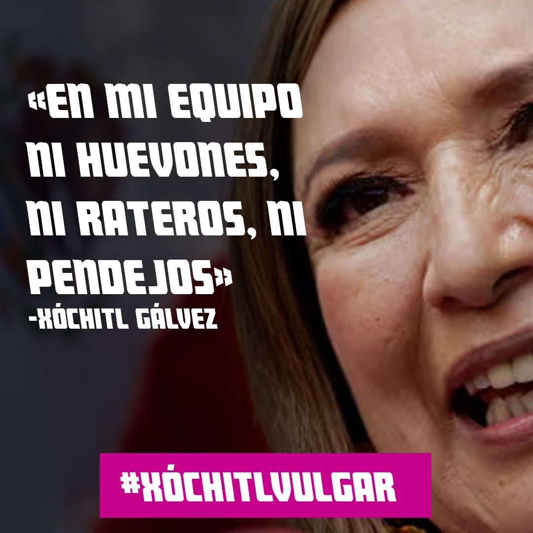 Política o circo, con #XóchitlVulgar es difícil distinguir, los chicles en las sillas son el principio, después en la mano de su asistente es muy antihigiénico.