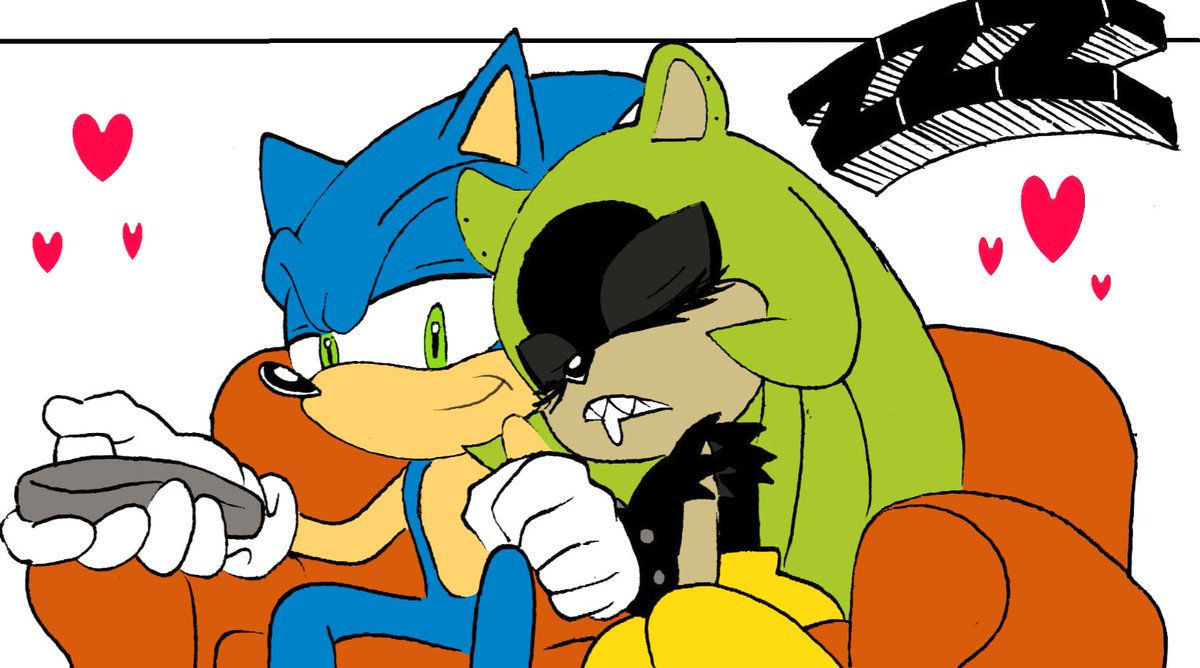 'Sonic looked down at Surge, her head resting on his shoulder as she slept. He smiled softly and whispered, 'Guess even sparks need to recharge sometimes.'' #IDW #sonicthehdgehog #surgethetenrec #idwcomics #Sonurge