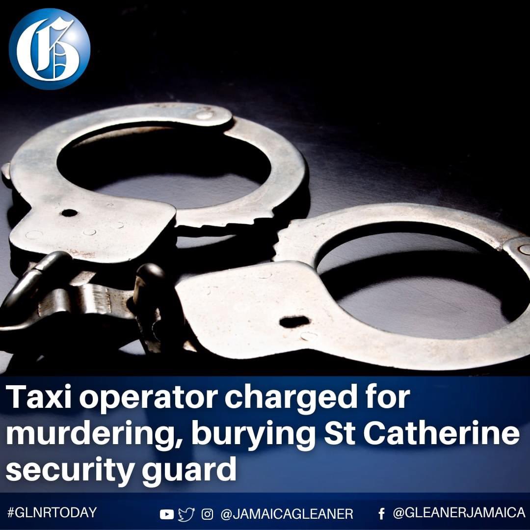 A 35-year-old taxi operator has been charged for murdering and burying a security guard in St Catherine earlier this month. The accused is Paul Drummond, otherwise called Chris'. Read more: jamaica-gleaner.com/article/news/2…