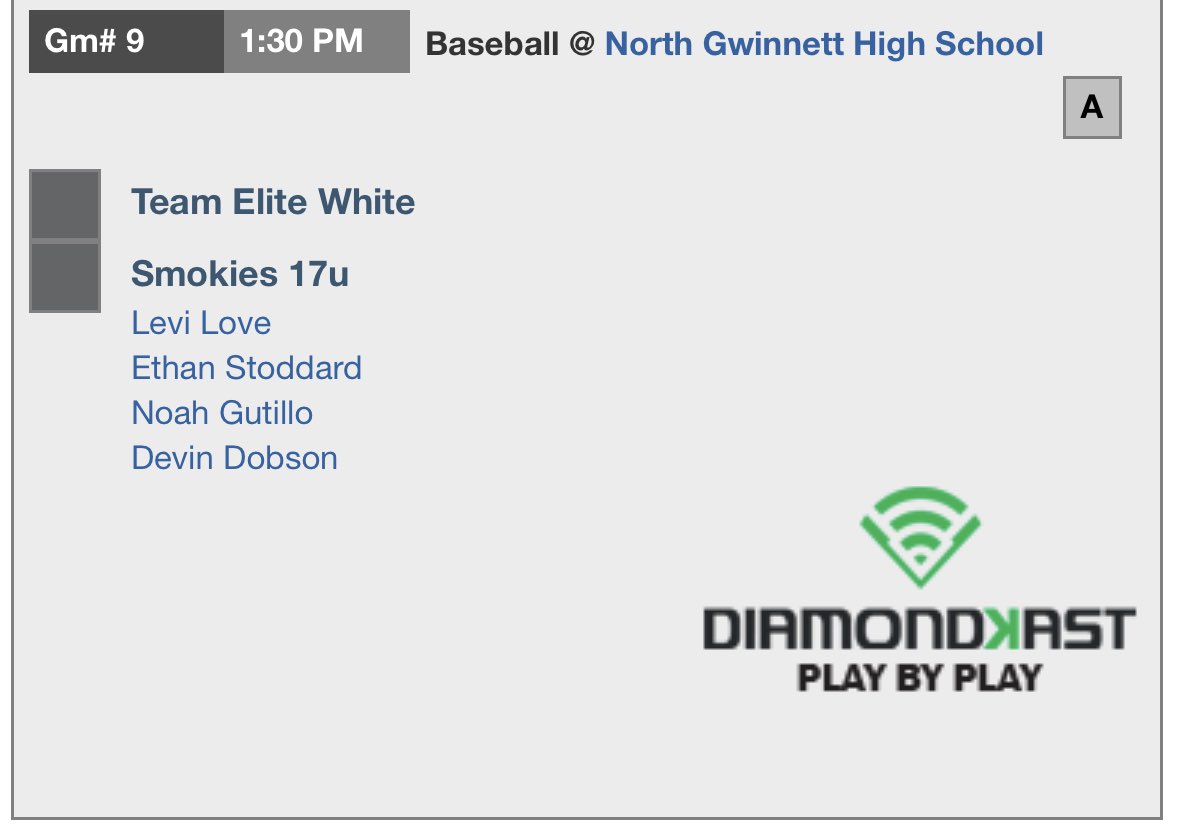 Probable Pitchers for <a href="/Smokies17u/">Smokies 17U</a> this weekend. #smokies17u #uncommitted