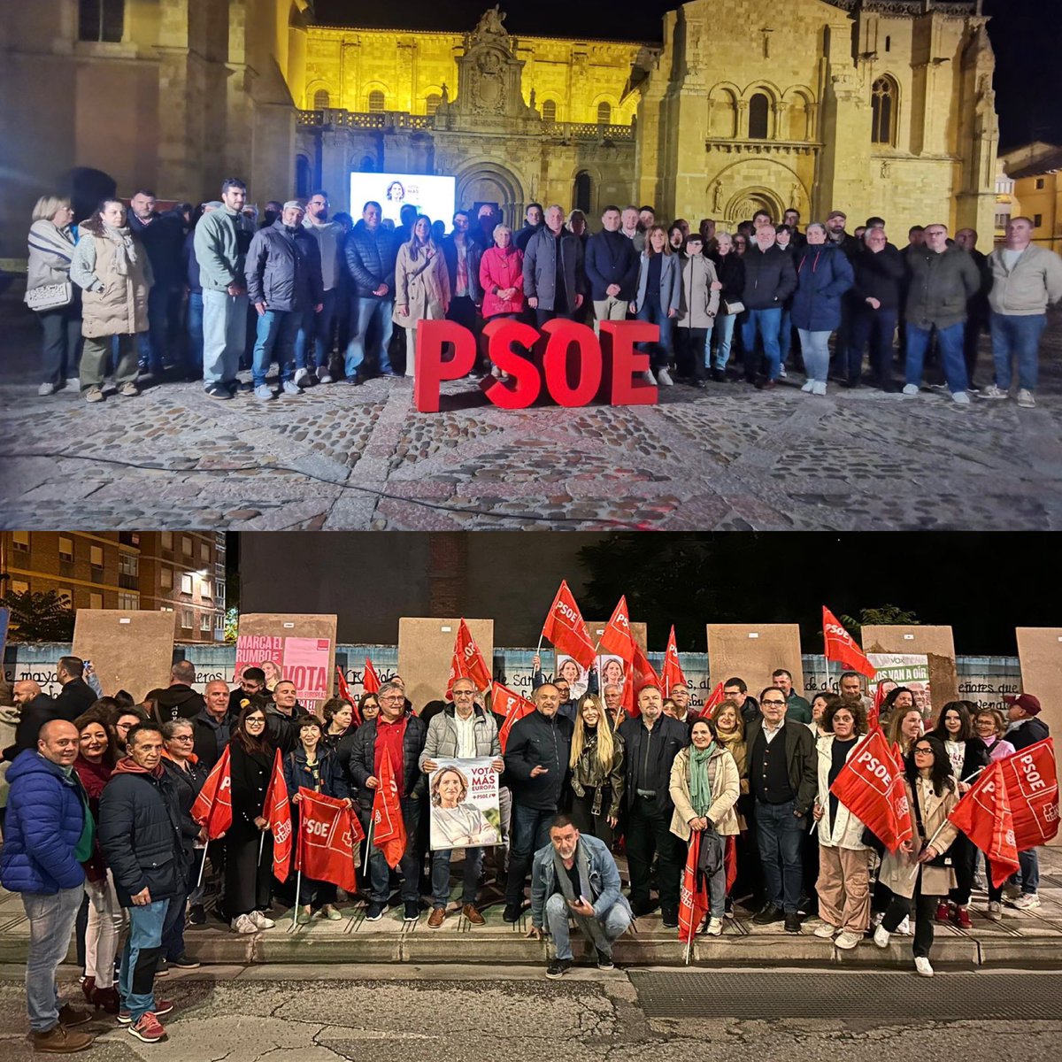 El PSOE de León marca el inicio de la campaña con la tradicional pegada de carteles y pide el voto para que Europa y España sigan avanzando en “prosperidad, sostenibilidad y justicia social” psoeporleon.es/2024/05/24/el-…