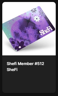 klarakopii's tweet image. I just minted my @She__Fi Membership NFT on @0xpolygon via @labs_juice shefi.org/mint