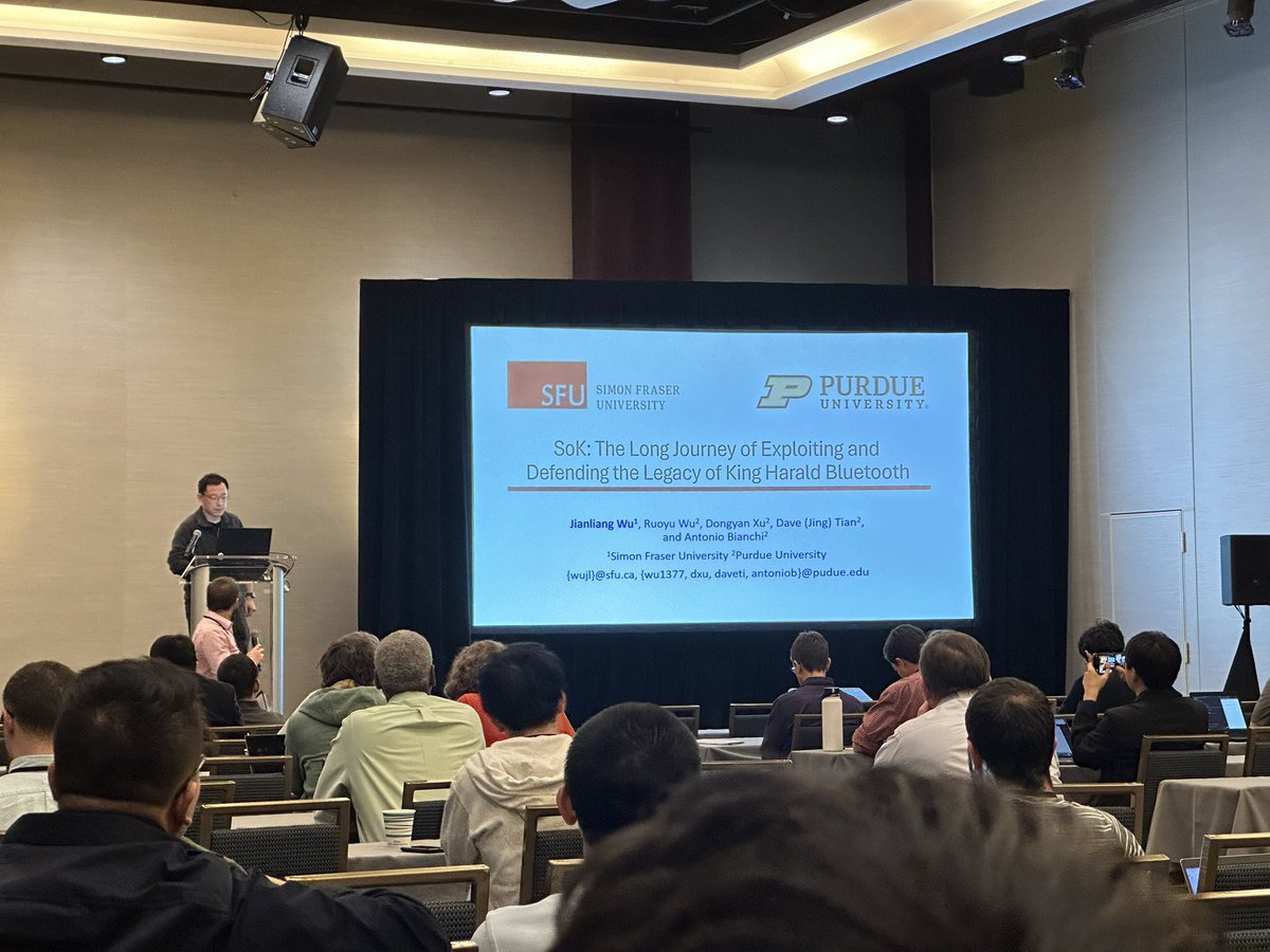 AllenJlW's tweet photo. Though the presentation time is shortened for #ieeesp2024, the poster session helps a lot with the Q&amp;A and allows for a more informative discussion. If you are interested in Bluetooth security, welcome to read our paper! https://t.co/plWUBQwpPp https://t.co/QHy4GJvQ3a