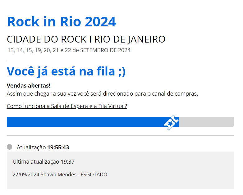 Se alguém quiser... #rockinrio