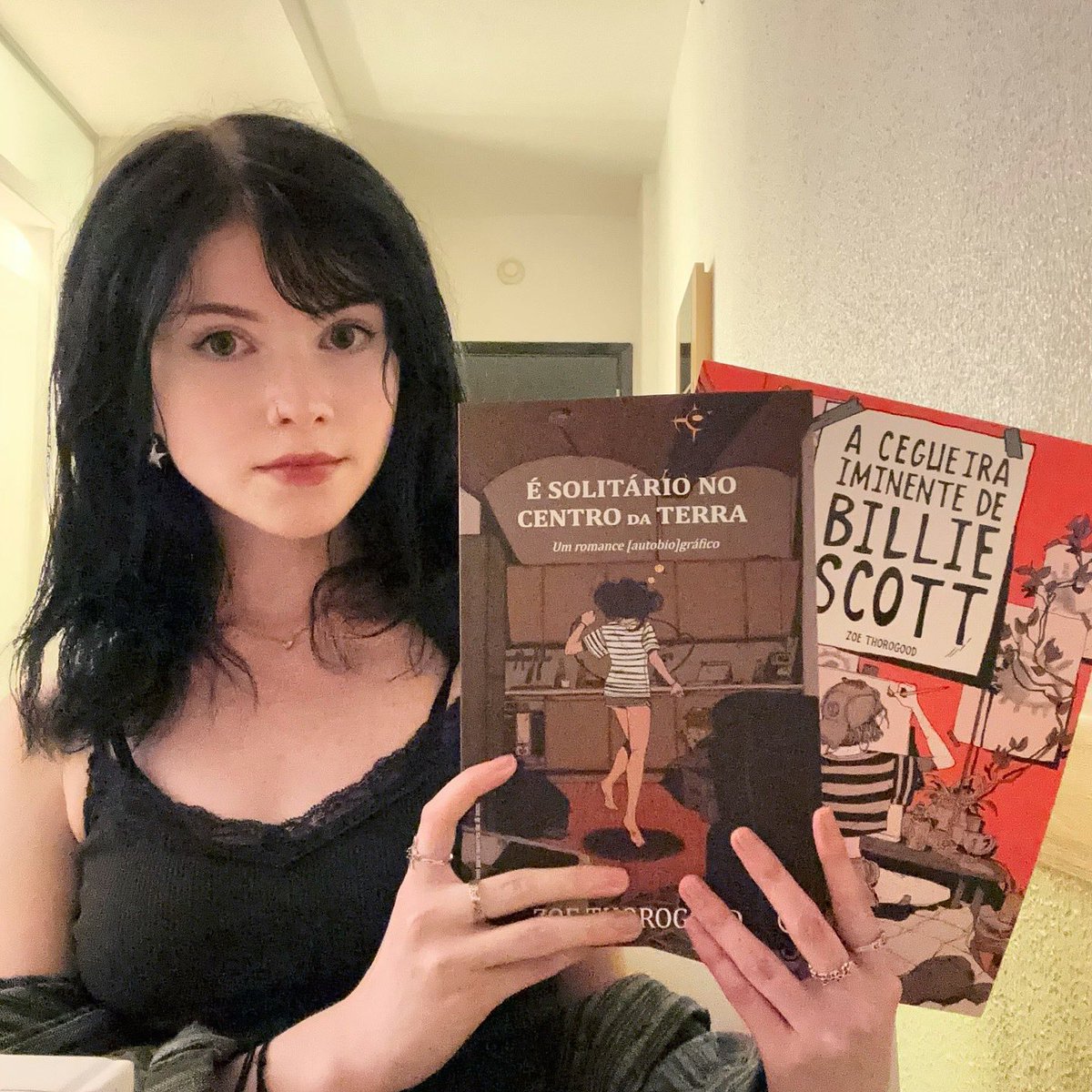 My books are translated into Portuguese!! I’m in Brazil for the next 5 days, you can find me for signings at FIQ in Belo Horizonte- Friday 7pm, and Saturday 5pm! I’ll then be in São Paulo at Comic Boom on Sunday 4pm! Come to Brazil completed 🫶