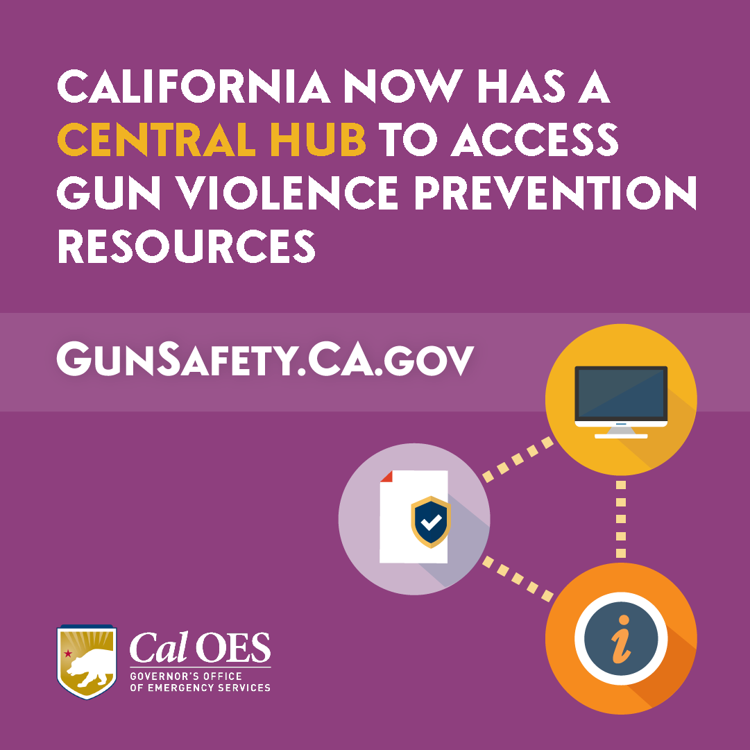 Cal_OES's tweet photo. California now has a central hub to access gun violence prevention resources. Visit https://t.co/99gpxKl64h to find #GVRO resources in multiple languages. https://t.co/oHGhJjvFdV