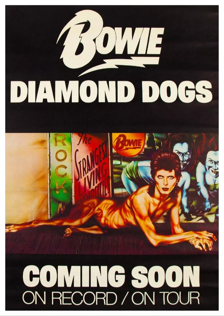 David Bowie's eighth album 'Diamond Dogs', was released 50 years ago today, on May 24th, 1974. #DavidBowie #DiamondDogs50