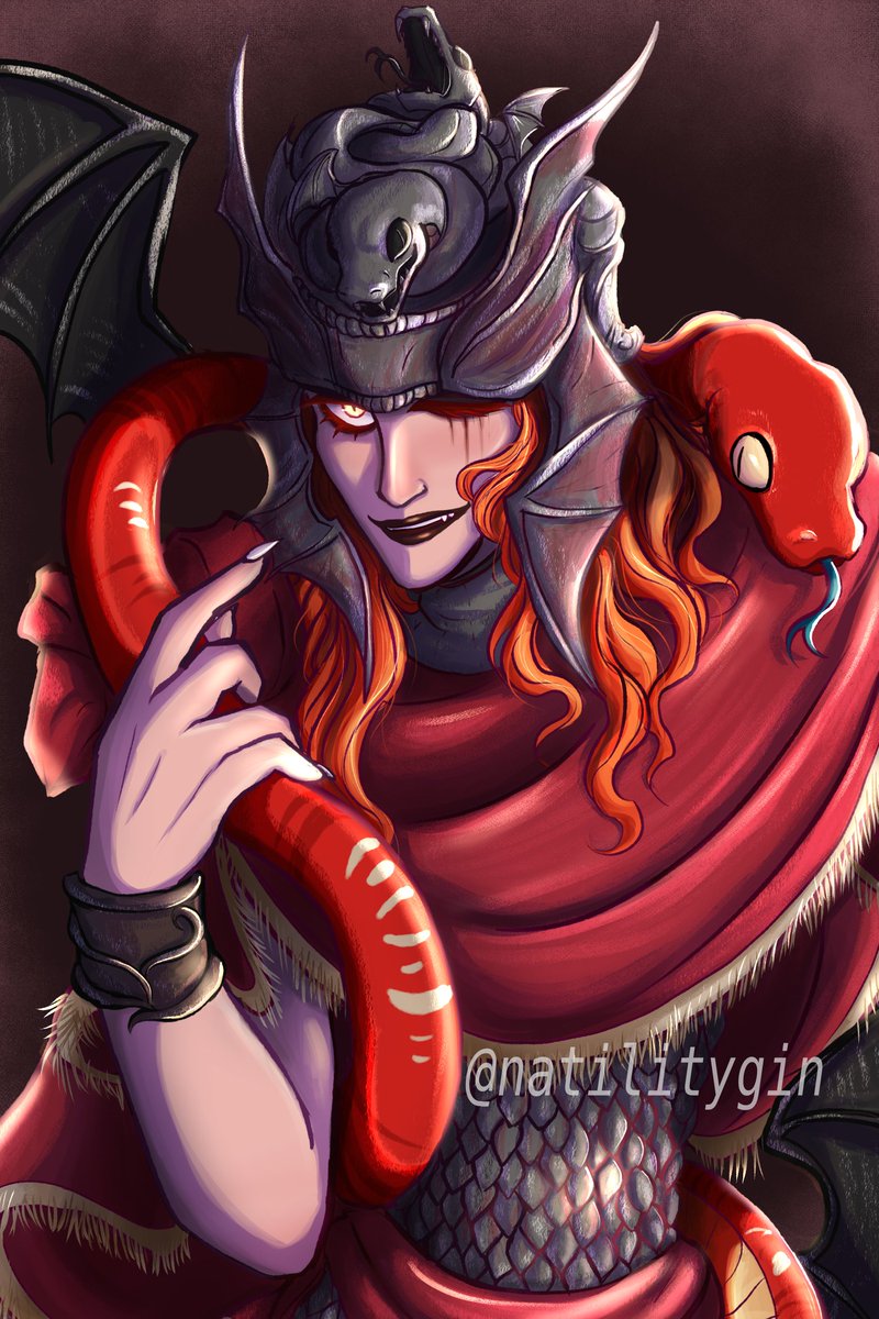 Natilitygin's tweet photo. Seeing the new Elden Ring story trailer made me need to draw Messmer immediately (I am normal about Elden Ring)
#EldenRing #messmer https://t.co/v68jGWe71u