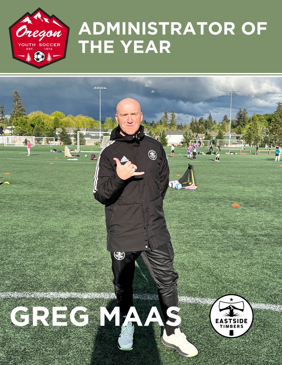 EastsideTimbers's tweet image. 👏 Huge congrats to Greg Maas, our Technical Director &amp;amp; GM! 🌟 In just 18 months, his dedication &amp;amp; leadership have transformed our club. Winning the OYSA Administrator of the Year Award is a testament to his impact. Well done, Greg! #ThisIsEastside #OYSA #AdministratorOfTheYear