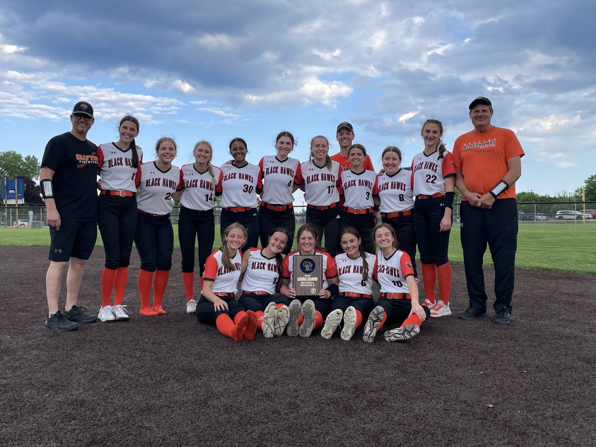 Your 2024 Regional Champs! The Hawks take down KML 2-0 to advance to sectionals. #BlackHawkpride