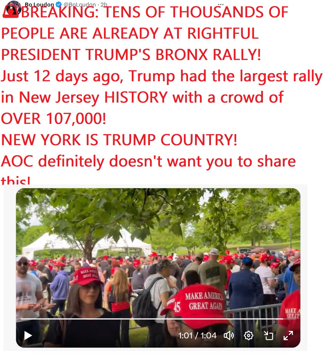 🇺🇸❤️PATRIOT FOLLOW TRAIN❤️🇺🇸 🇺🇸❤️HAPPY THURSDAY EVENING !❤️🇺🇸 🇺🇸❤️DROP YOUR HANDLES ❤️🇺🇸 🇺🇸❤️FOLLOW OTHER PATRIOTS❤️🇺🇸 🔥❤️LIKE & RETWEET IFBAP❤️🔥 🇺🇸❤️PRAY FOR TRUMP❤️🇺🇸 🚨BREAKING: TENS OF THOUSANDS OF PEOPLE ARE ALREADY AT RIGHTFUL PRESIDENT TRUMP'S BRONX RALLY! Just