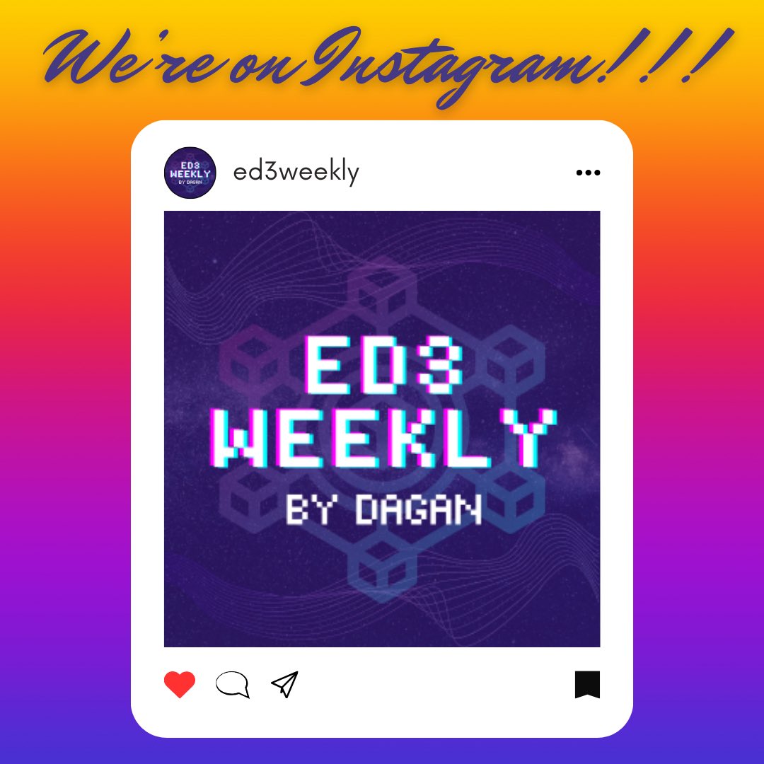 📢 Calling all education innovators! 🚀 We're launching our new Instagram account where we'll share even more about the future of education. Get bite-sized insights, inspiring stories, and more! 📸 Follow us on Instagram and join the conversation! instagram.com/ed3weekly