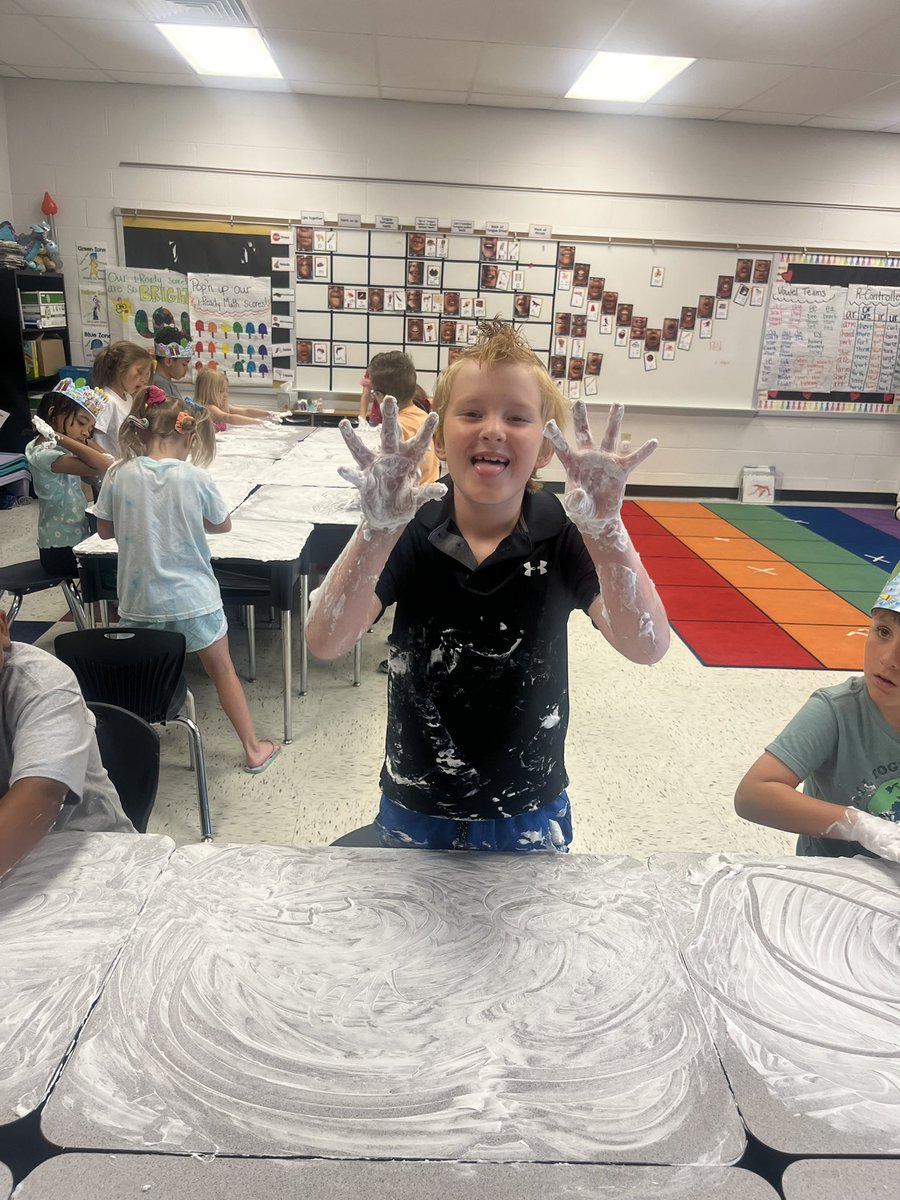 Shaving cream fun!!! 😍😍