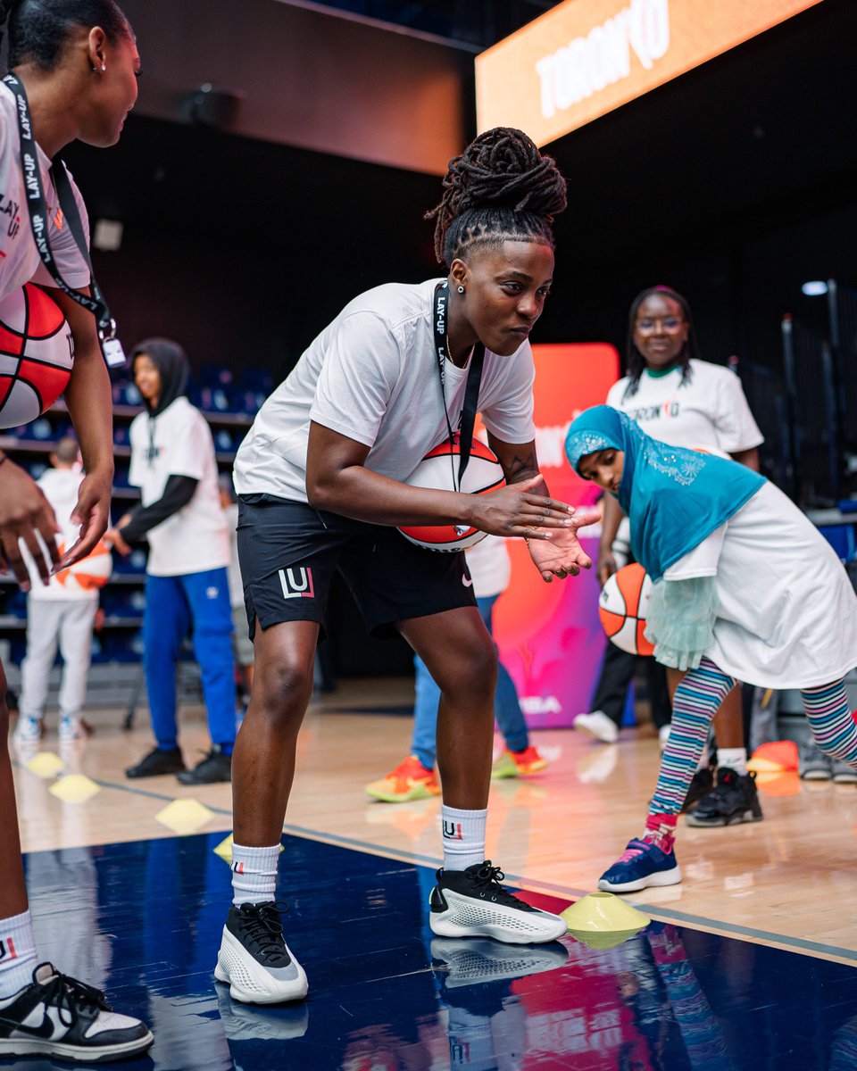 Our athletes got the chance to work with @LayupBasketball to deliver a clinic as part of today’s WNBA team expansion #UpNext