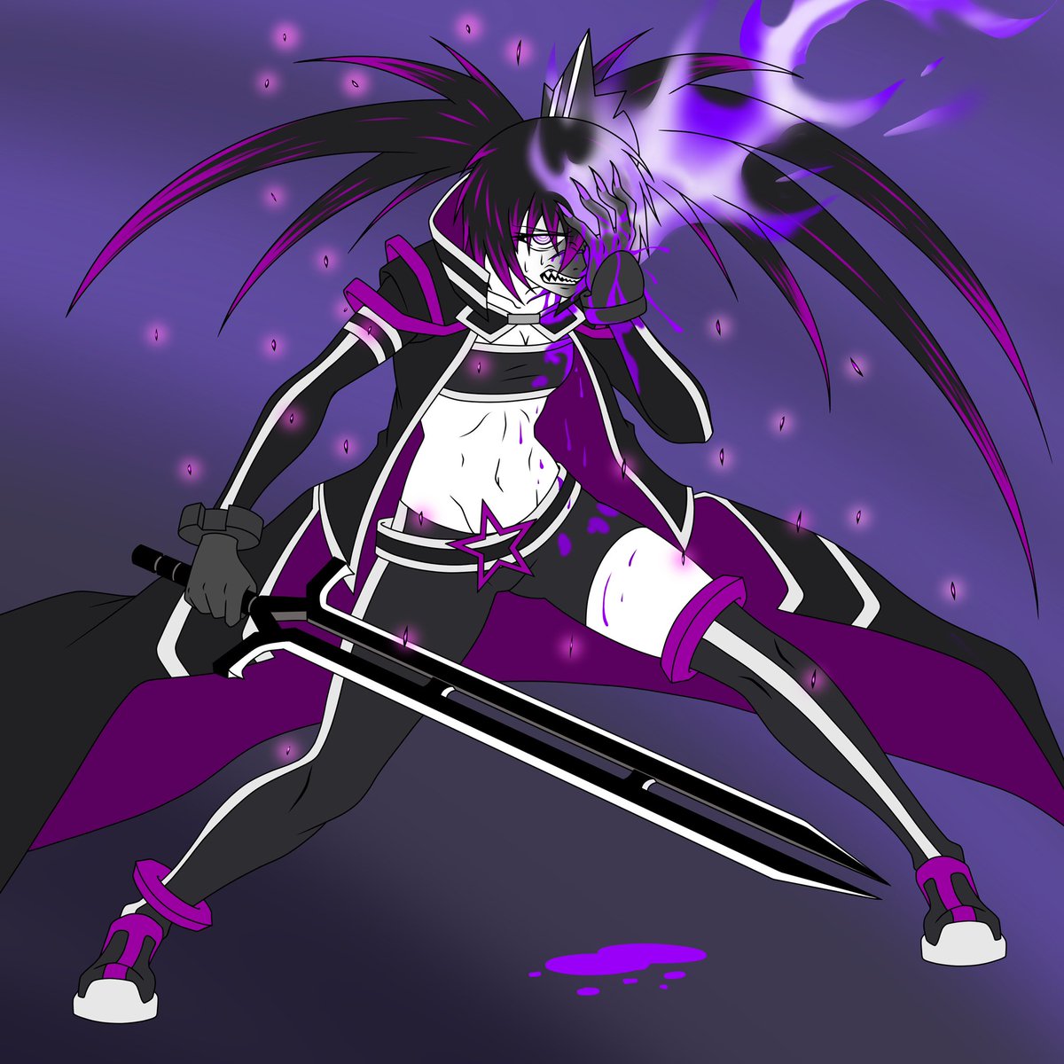 ボランティア愚連隊 夜露　SP Alternate Black rock shooter design by @OpaqueTurnip I might be a