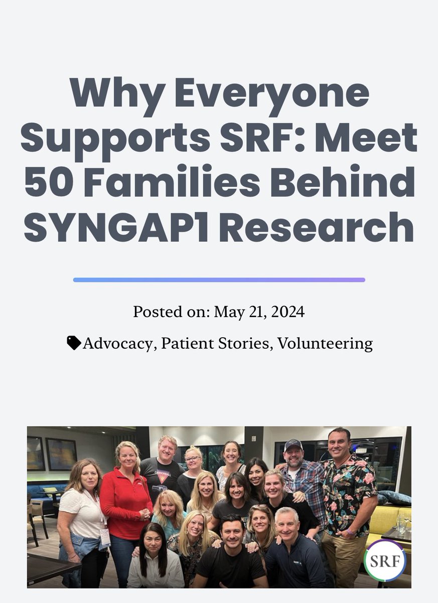 phalliburton's tweet photo. When I started volunteering w/ @cureSYNGAP1 after C’s dx in 2019, we were a small startup 501(c)(3). Today, SRF’s grown into a PAG machine! $5.75M raised; we’re making mind-blowing science happen that will correct the underlying genetic cause of SYNGAP1.

https://t.co/k6SXUhJp19 https://t.co/E0trH0VHlf