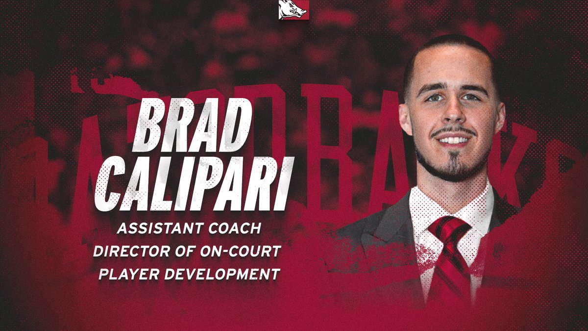 Excited to officially welcome @bradcalipari to the staff! (Yes, that Calipari) He comes to Fayetteville after two seasons working in player development at Vanderbilt and Long Island.