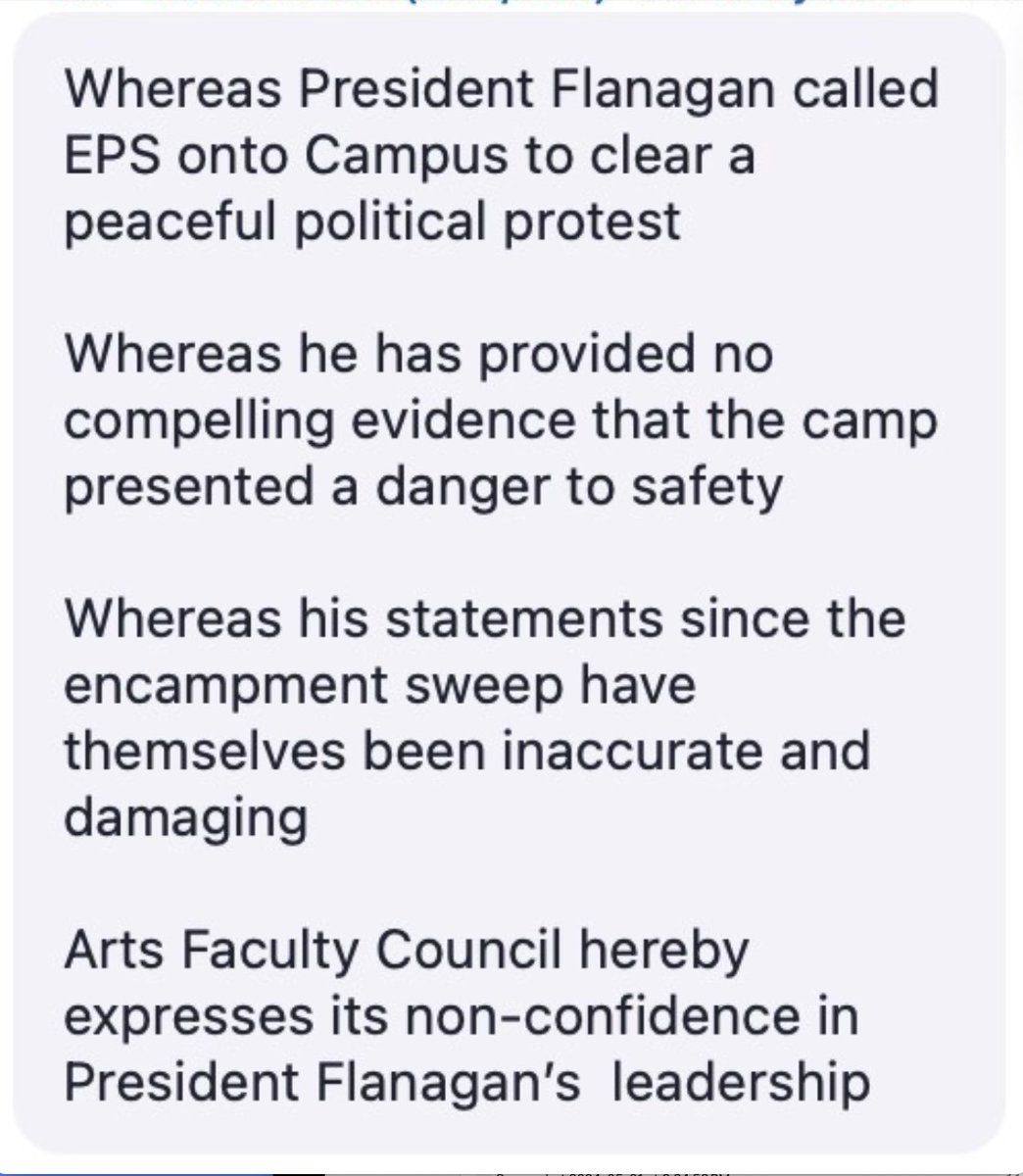 BREAKING: Arts Faculty Council at @UAlberta just declared its non-confidence in President @BFlanaganUofA. This is the highest governing body of the University's largest faculty. Majority of 56-7. The outrage at the President continues to grow and grow.