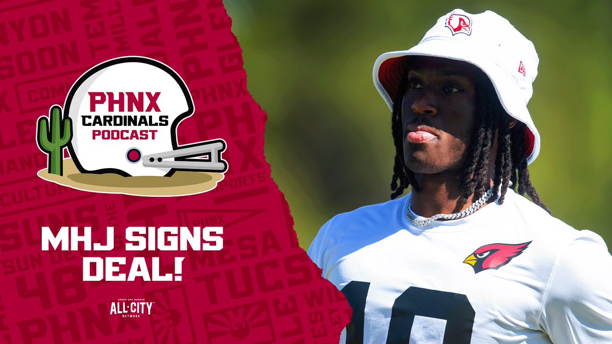 Marvin Harrison Jr. has officially signed his rookie deal…jersey purchase incoming? Plus, ESPN predicts a MONSTER season for the Arizona Cardinals rookie class. Join @BoBrack, @DamonDawg and I on today’s @PHNX_Cardinals podcast! 📺: youtube.com/live/lpfVnMOej…