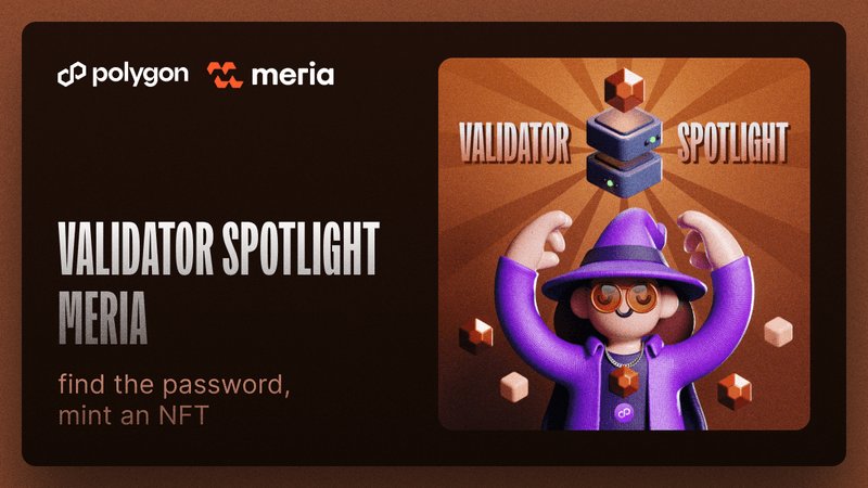 Asher0910's tweet image. Hello everyone! Guess what? #Polygon PoS Validator Meria takes Spotlight
This is an interesting pick, Hubbers!! Details 👇 
#ValidatorSpotlight
$MATIC
@0xPolygon
