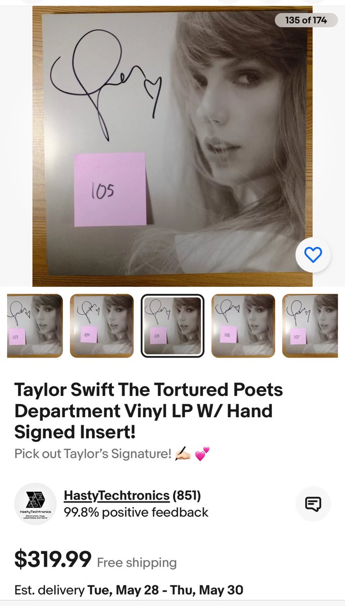 TayMerchProbs's tweet image. 🚨And this cook 🧑‍🍳 has 141 signed vinyls…@UMG @taylornation13  

The whole thing dodgy…💀 He did provide notice on why all 141 units had to be opened and inspected for signature 🤡

ebay.com/itm/1667246977…

@yespickle2 xx 💕