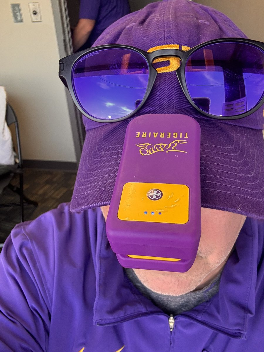 Thanks to our partners @tigeraire for helping me stay cool here in Hoover with @LSUbaseball