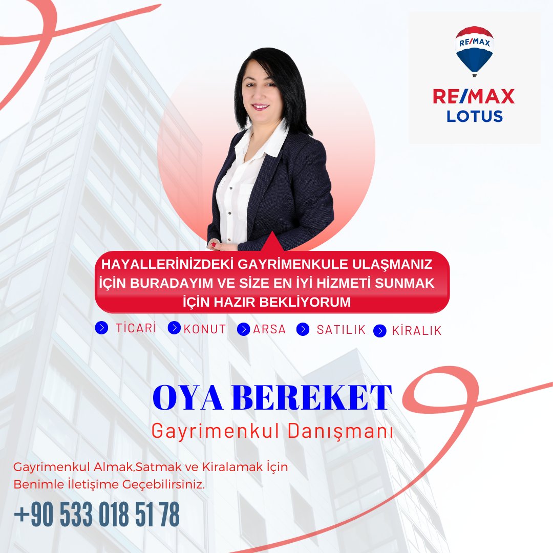 Gayrimenkul Almak, Satmak veya Kiralamak istediğinizde Profesyonel Danışmanlık Hizmetimle Yanınızdayım.