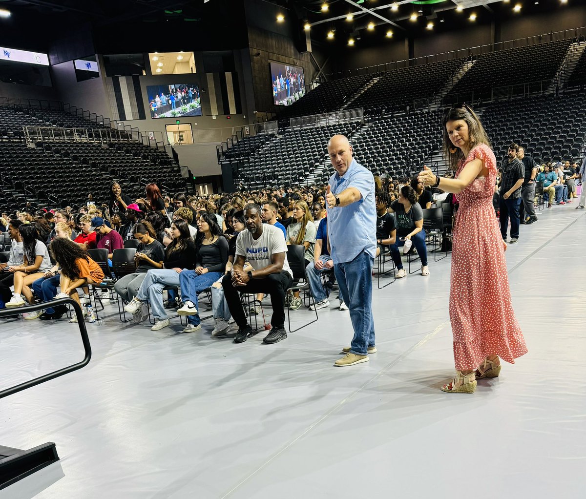 With Graduation practice complete, we’re ready for the big day tomorrow! Countdown to 7pm tomorrow…⏰ #trueNorth #empower @forneyisd @justinwterry @DrPattonNFHS @MrJMMood