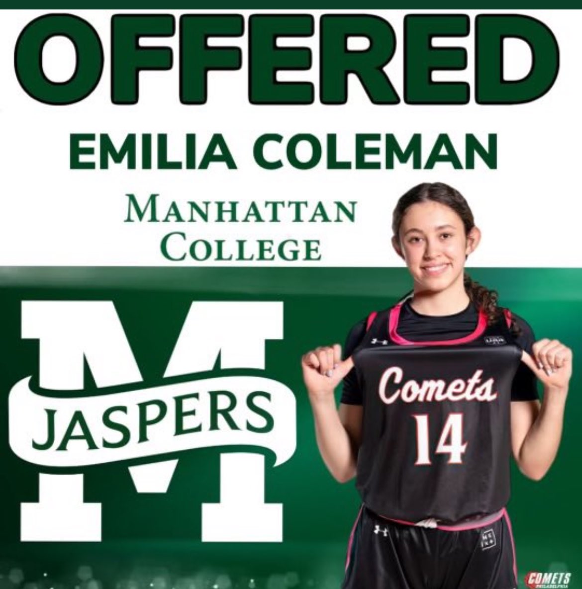 Congrats 2026 @emiliacoleman_ who picks up another offer from @Manhattan_WBB @UANextGHoops @SelectEventsBB