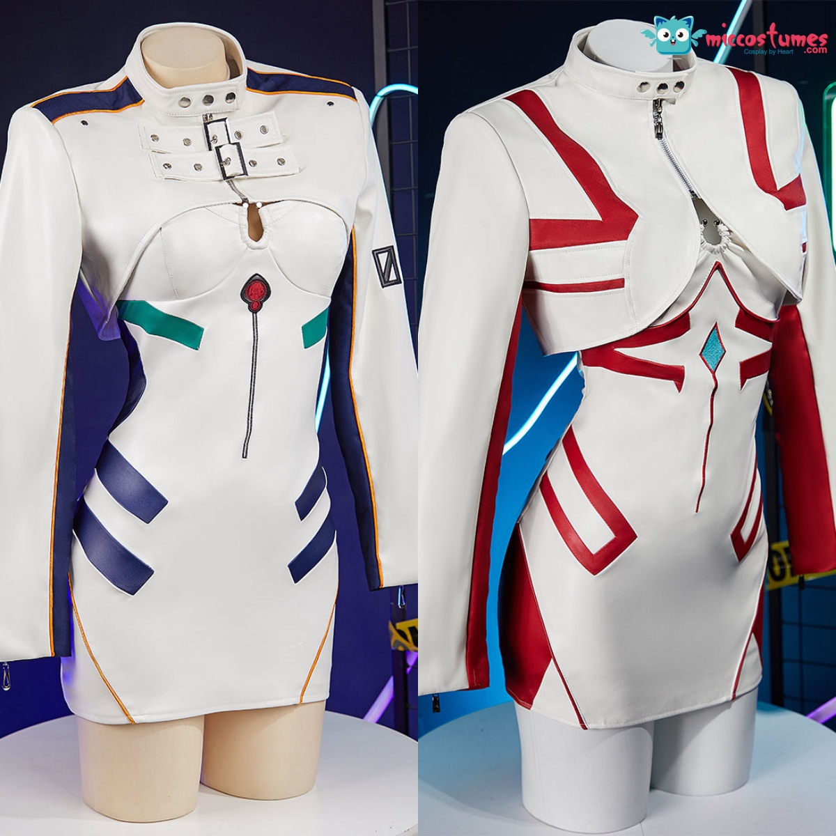 Girls outfit for #evafans ❤💙 Costume id: #asukicosplay : ow.ly/p5eS50RSfia #reicosplay: ow.ly/2NSB50RSfib Red one will be shipped soon! #miccostumes #evangelioncosplay #evacosplay