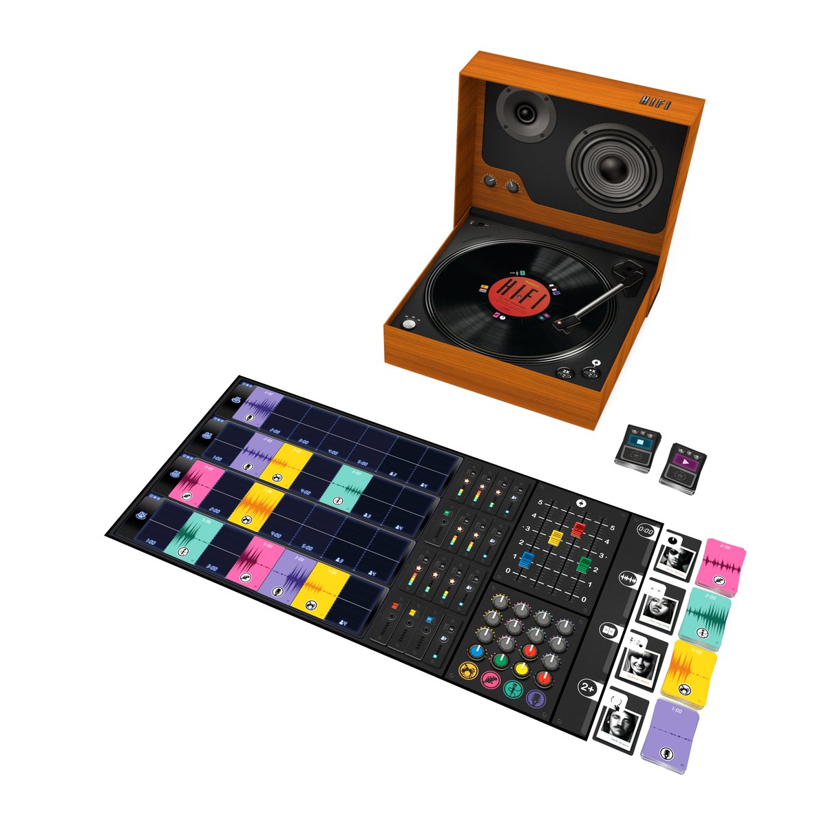 It's the summer of music; The Meeples are coming back. Fun Fact Friday: the box becomes a rotating turntable, which functions as the Action Selector for the game.