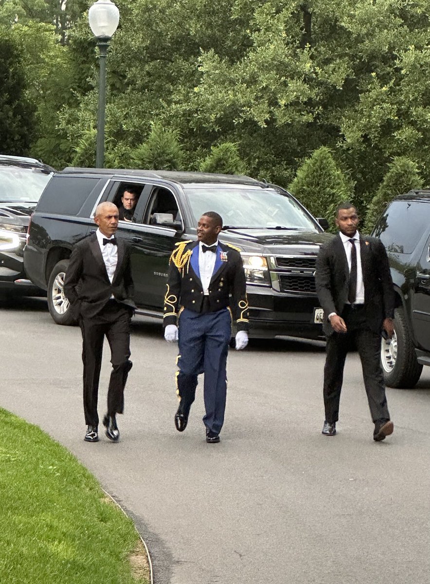 Obama accepted his invitation to the White House state dinner for Kenya. He was a guest earlier today, too, at a reception at Blair House with Kenyan President Ruto.