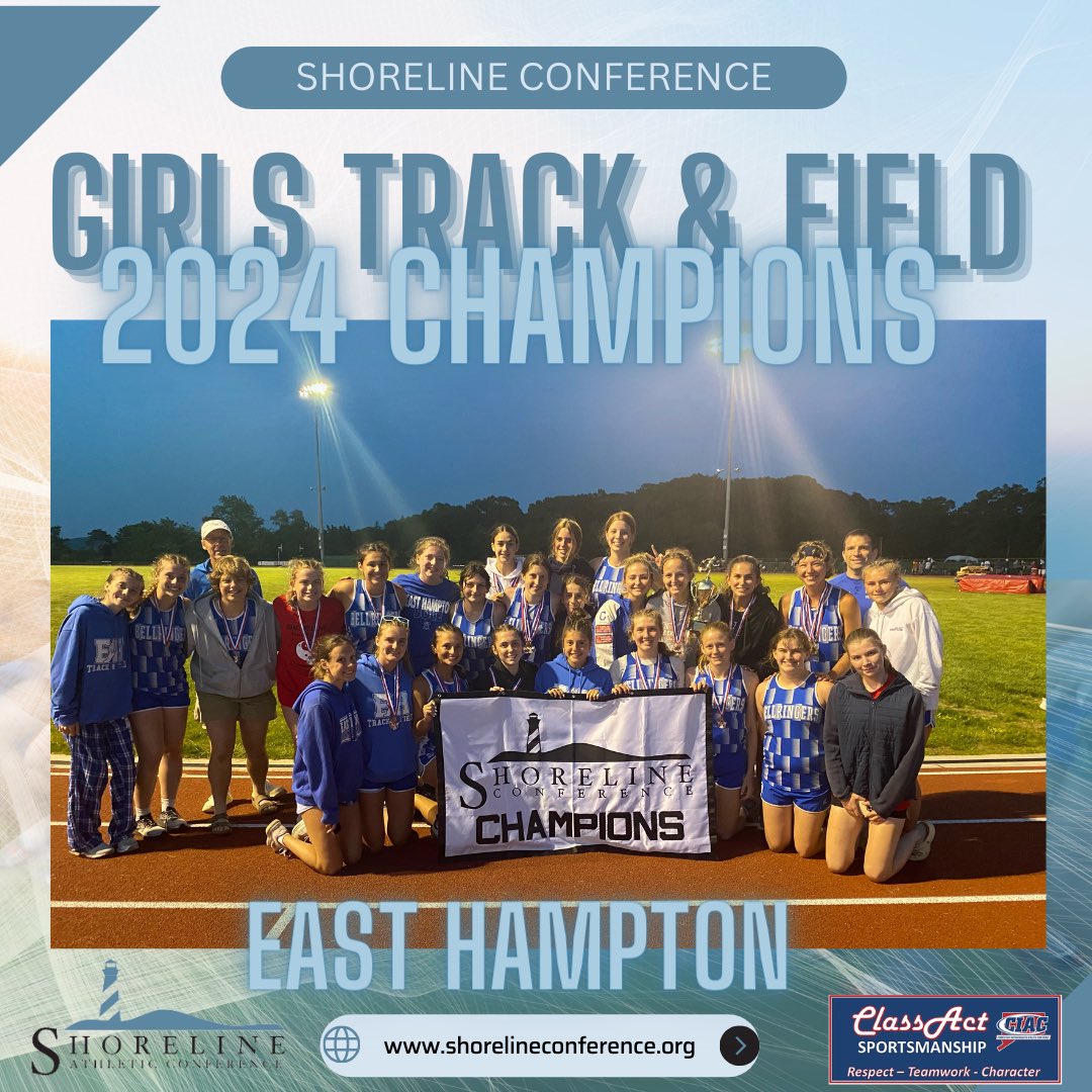🏆🥇 Congratulations to the incredible champions of East Hampton High School track and field for dominating the Shoreline Conference yesterday! #cttrack #ShorelineConference    
#ShorelineChampionships <a href="/EHBellringers/">BellringerSports</a> 
<a href="/zip00/">松本健太</a> @GameTimeCT <a href="/CT_Sports_Now/">CT Sports Now</a> <a href="/ciacsports/">CIAC Sports</a>