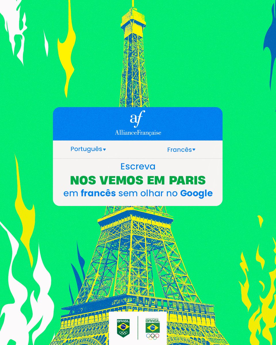 Tá lançado o desafio! Não vale colar, hein! 👀

#TimeBrasil #AliançaFrancesa