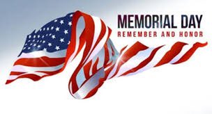 Happy Memorial Day weekend — there is no school Friday 5/24 and Monday 5/27 🇺🇸