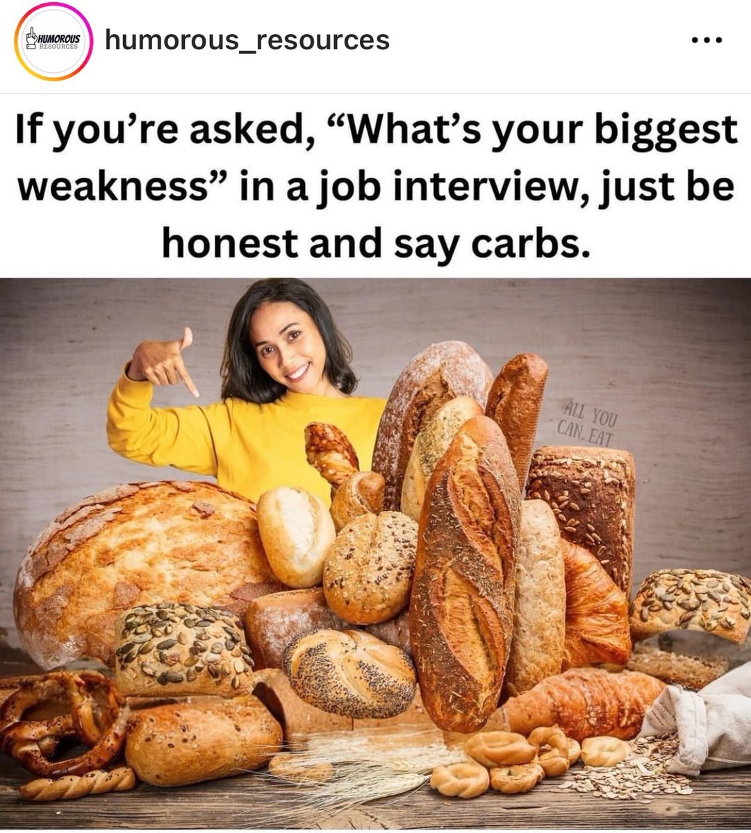 Where’s the lie? #careeradvice #jobtips #interviewtips #interviewlikeapro #satire #ilovecarbs #workplacehumor