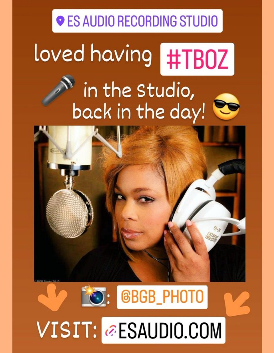 #ESAudio 🎶 #RecordingStudio in #LosAngeles, #CA 🌴 Enjoyed having #TBoz 🎤 in the #Studio 🎧, #BackInTheDay! 😎

Call 818 505 1007 📞 or Visit ESAudio.com , if you're Ready to #Rock 🎶 the #Mic 🎤 Next! 😎

Photo: @bgb_photo / BGBPhoto.com 2024 📸

#Singer