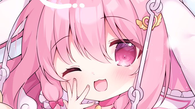 「ピンクの目 ピンク髪」のTwitter画像/イラスト(新着)