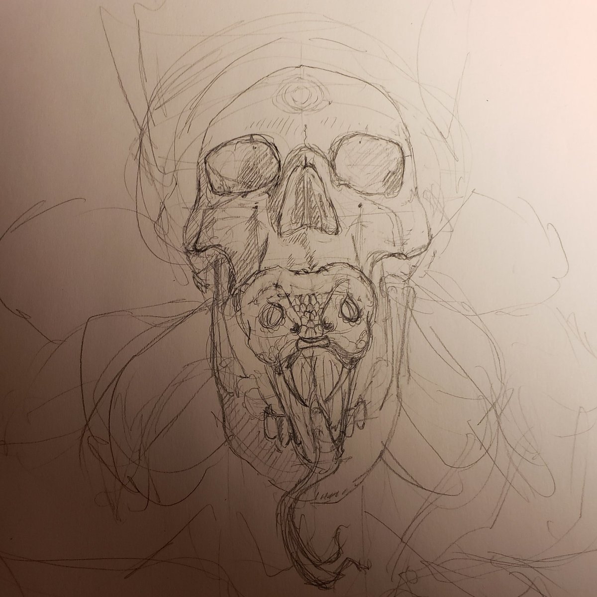 Started this little sketch last night 

#drawing #sketch #sketchbook #skull #snake #draw #art #artist #chronicillnesswarrior #chronicillnessartist #lupuswarrior #disabledartist