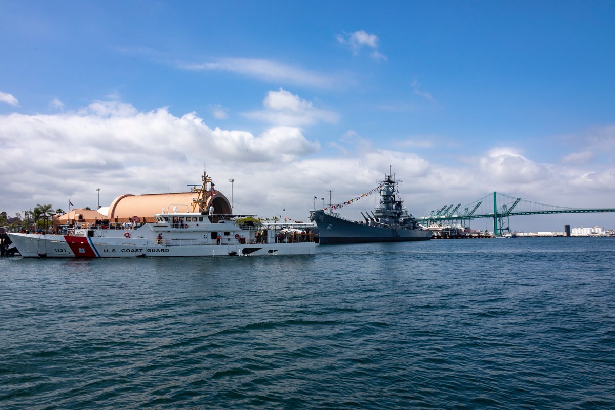 PortofLA's tweet image. 🇺🇸⚓The Port of Los Angeles is proud to welcome @USCG Sentinel-class fast response cutter USCGC Terrell Horne (WPC-1131) to Los Angeles for @LAFleetWeek! Public ship tours begin Friday. Best viewing location: Downtown Harbor #LAFleetWeek2024